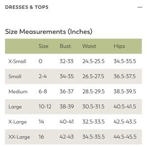 Altar’d State Size Guide